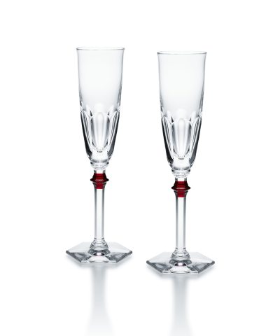 2807194 stemware HARCOURT EVE red knob flute setx2 ref.2807194